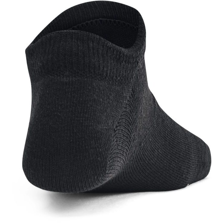 UNDER ARMOUR Yth Essential No Show 6pk-BLK/WHT/GRY