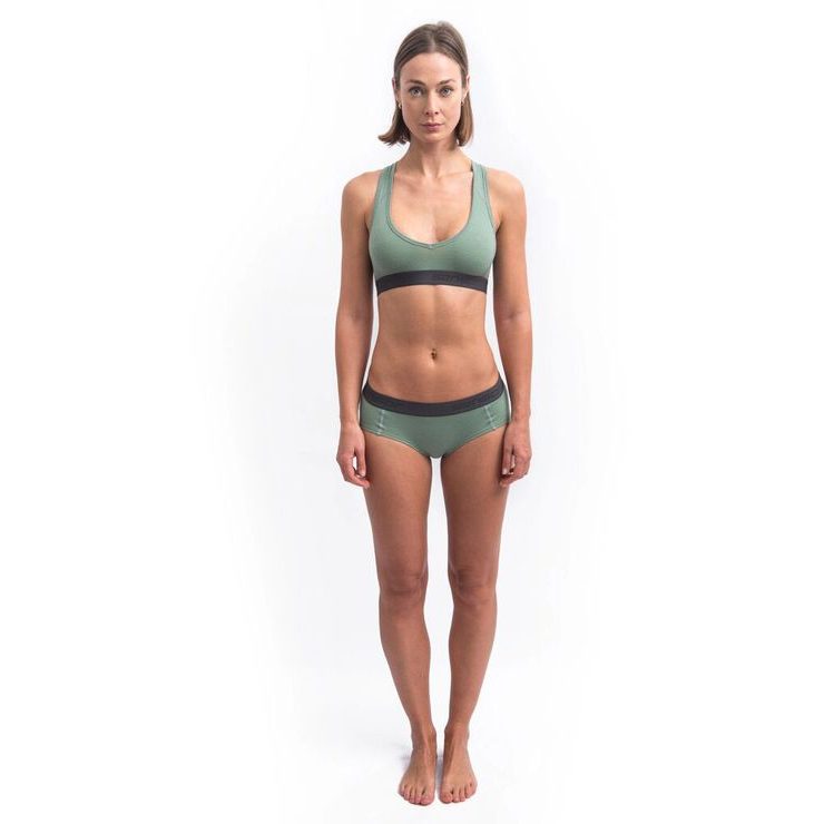 SENSOR MERINO DF dámská podprsenka basil green