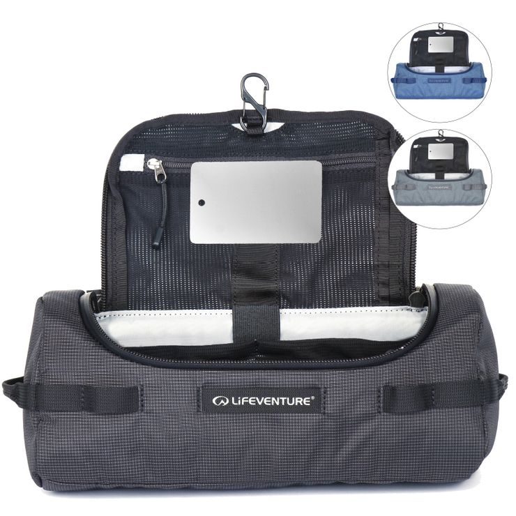 LIFEVENTURE Barrel Wash Bag; blue