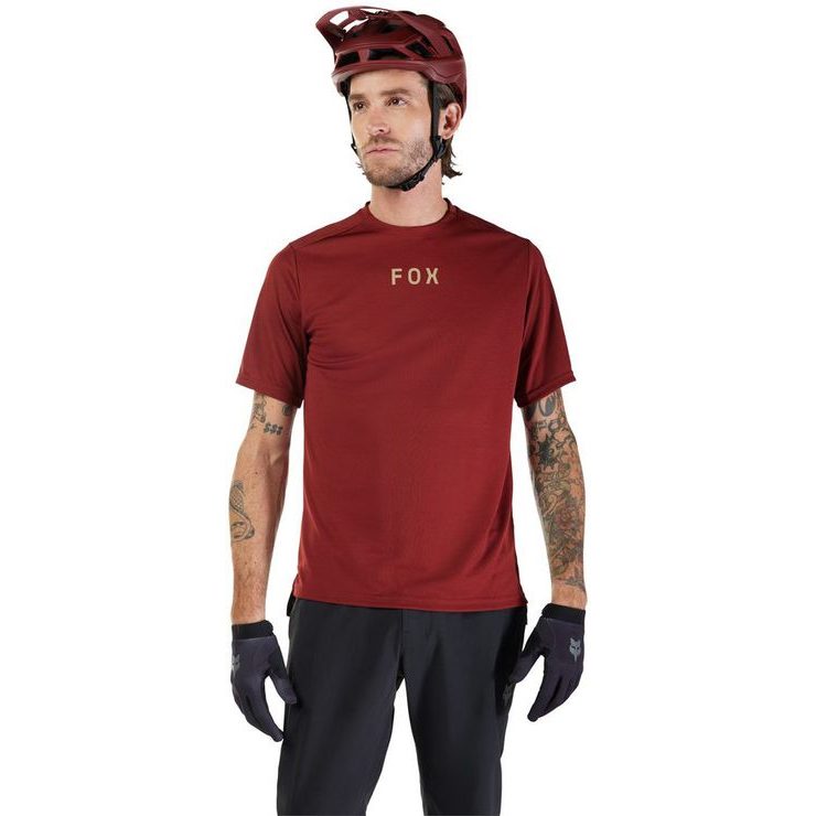 FOX Ranger Ss Jersey Wordmark Rust