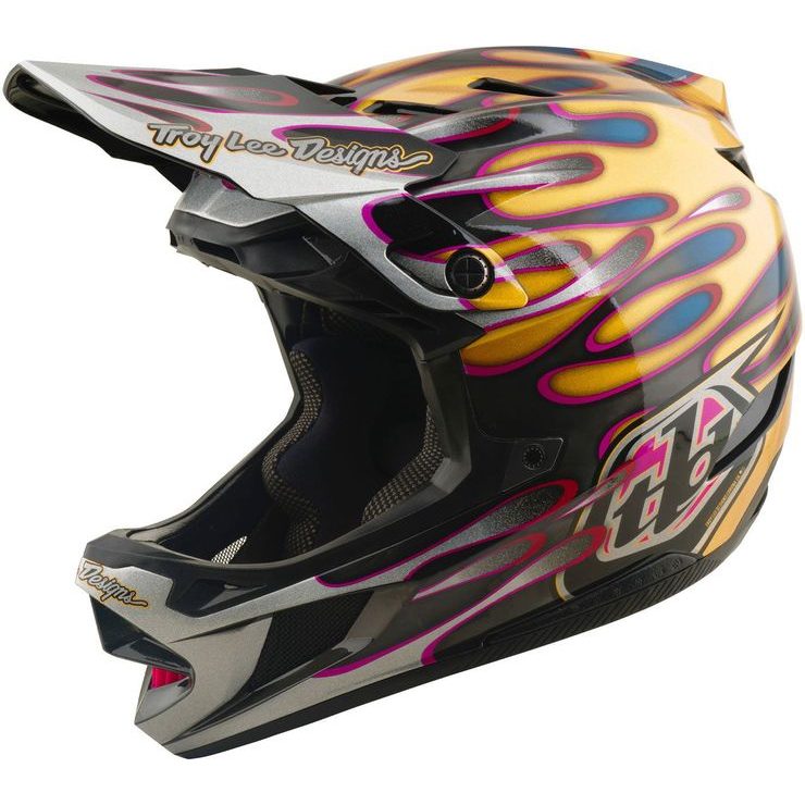 TROY LEE DESIGNS D4 CARBON MIPS OVERSPRAY GOLD / BLACK