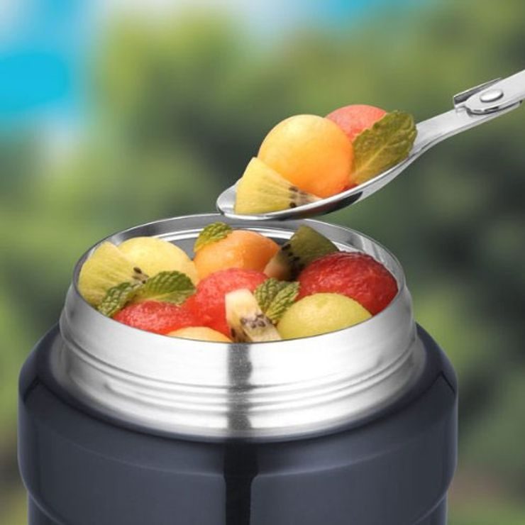 THERMOS Food thermos with folding spoon and cup 470 ml copper