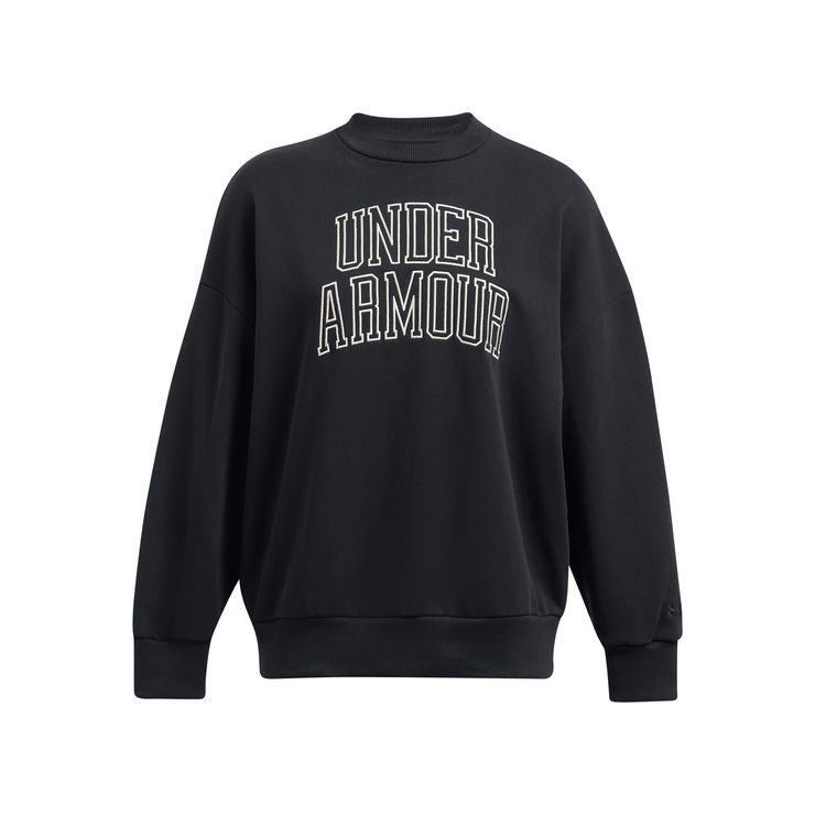 UNDER ARMOUR UA Icon HWT Terry OS Crew-BLK