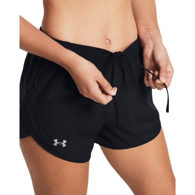 UNDER ARMOUR Fly By Short , Black / Black / Reflective