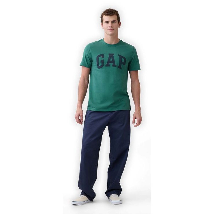 GAP 856659-55 Tričko s logem Everyday Soft Zelená