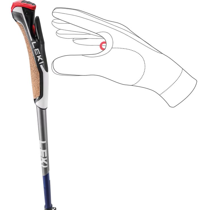 LEKI Traveller Carbon, midnightblue dark metallic-llight anthracite-white