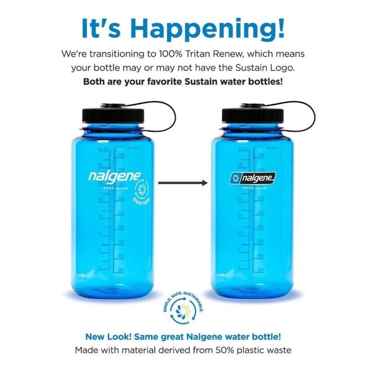 NALGENE Wide-Mouth 1000 mL Cerulean Sustain