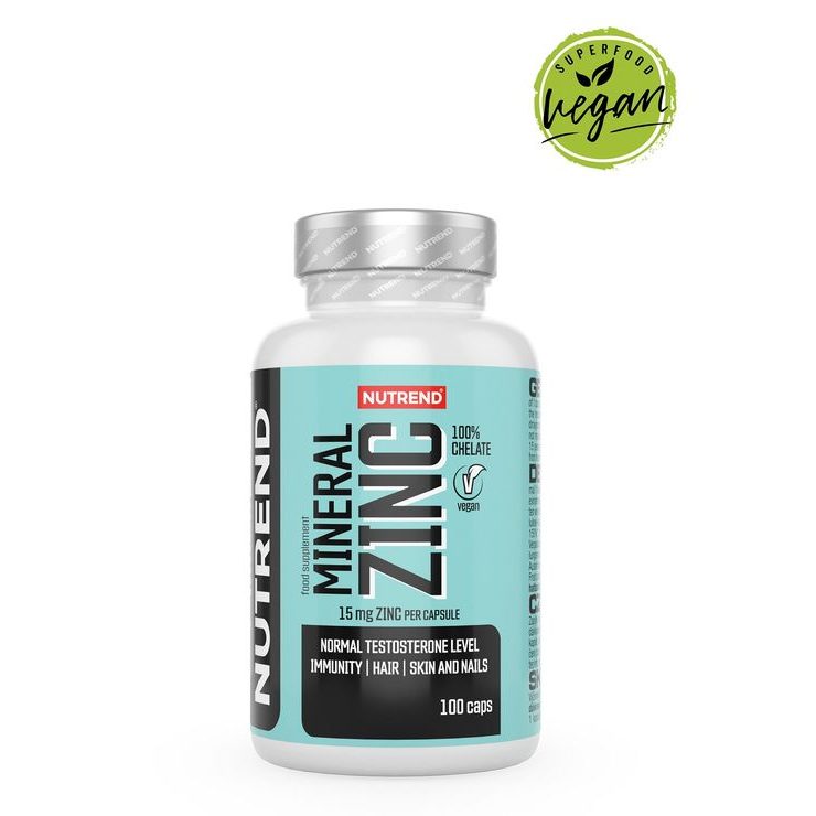 NUTREND Mineral Zinc 100% chelate, 100 kapslí