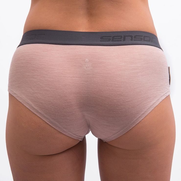 SENSOR MERINO AIR 3-PACK dámské kalhotky černá/dusty pink/port red