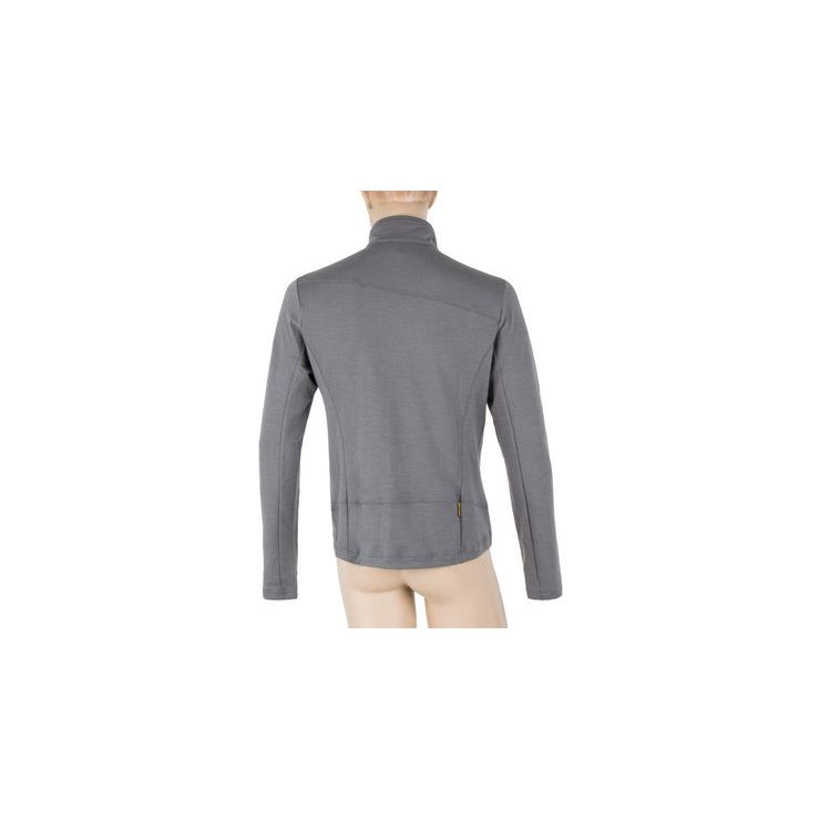 SENSOR MERINO UPPER pánská mikina celozip šedá