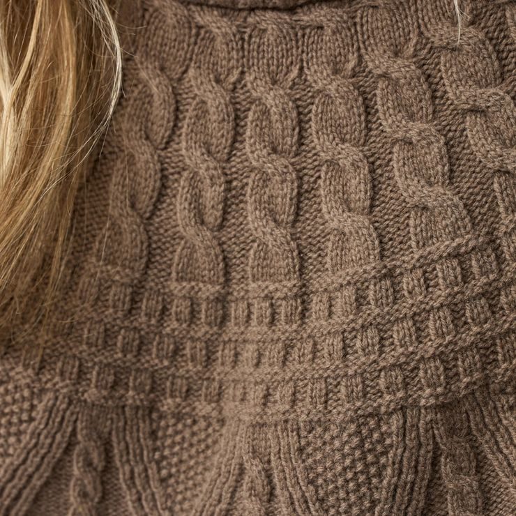 FJÄLLRÄVEN Övik Solid Jacquard Knit W Dark Grey