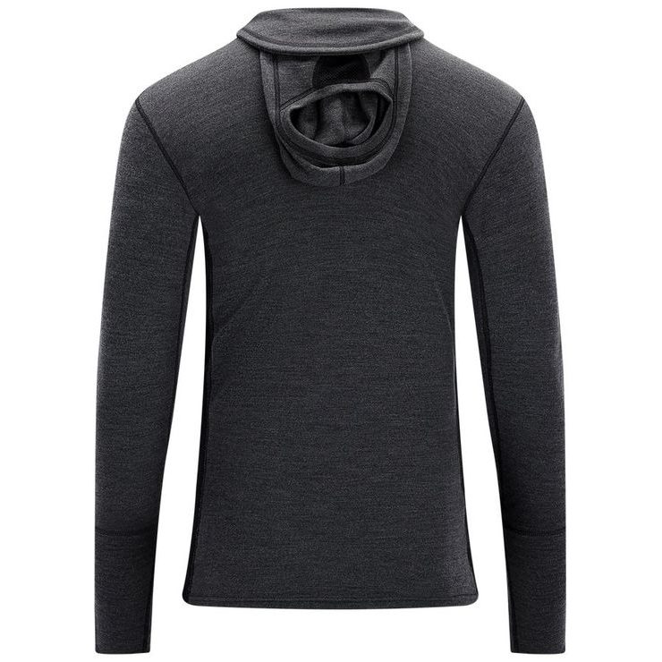 ACLIMA WarmWool Hoodsweater w/zip M's Jet Black/Marengo