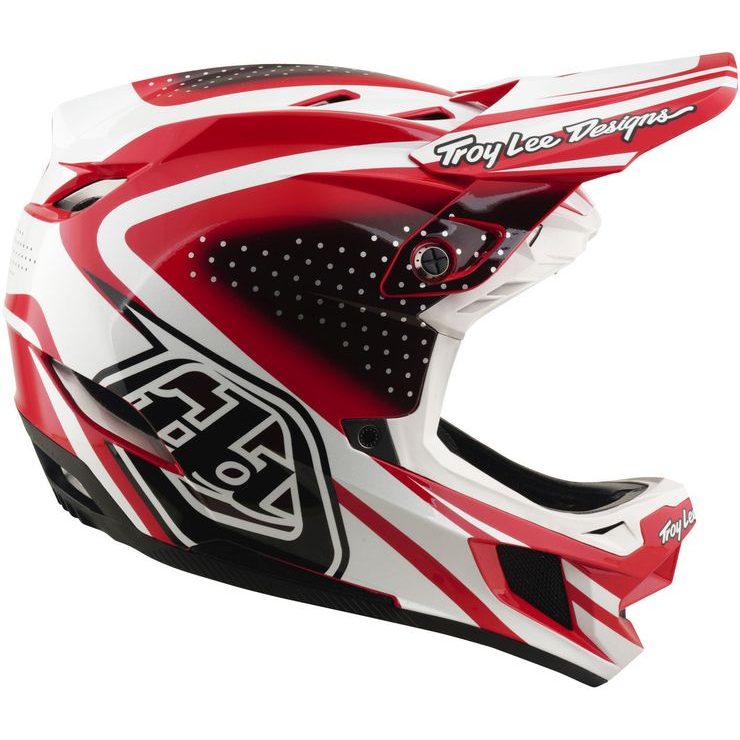 TROY LEE DESIGNS D4 POLYACRYLITE MIPS THE LINE FIRE / WHITE