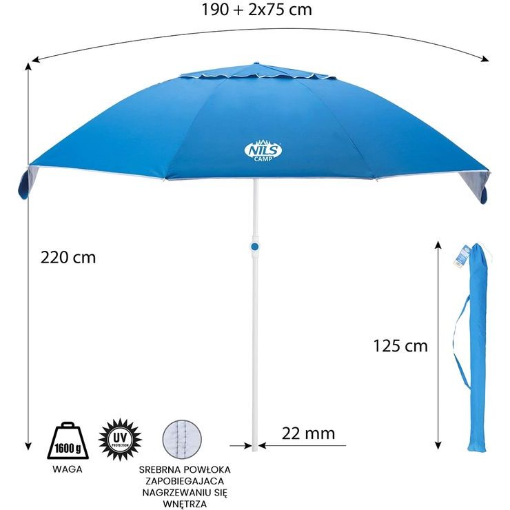 NILS Camp NC7822 XL 190 cm modrý