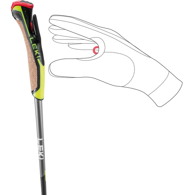 LEKI Speed Pacer Lite midnightblue dark metallic-llight anthracite-neonyellow