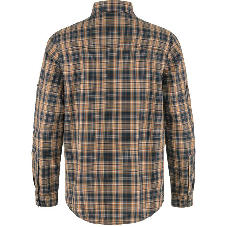 FJÄLLRÄVEN Abisko Hike Shirt LS M Dark Navy-Buckwheat Brown