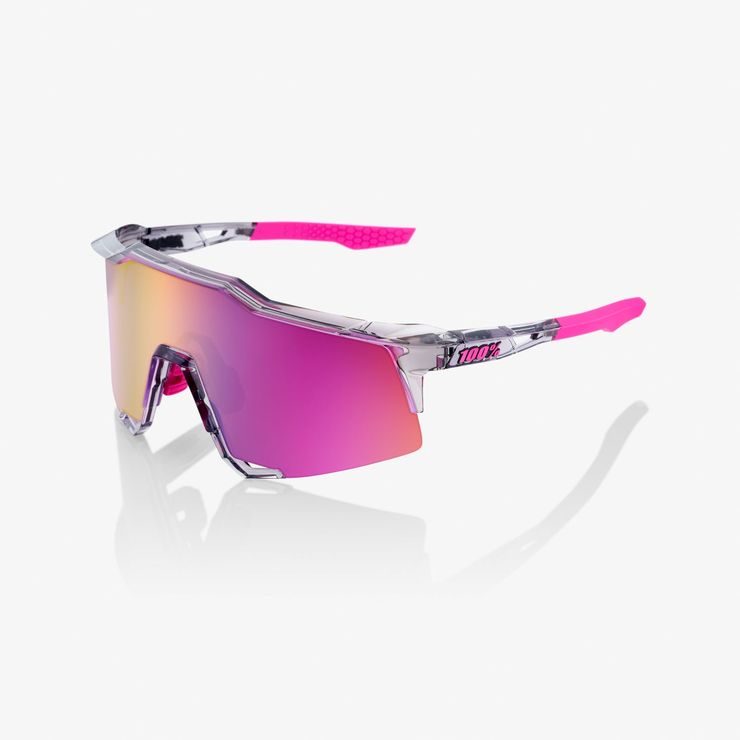 100% SPEEDCRAFT - Polished Translucent Grey - Purple Multilayer Mirror Lens