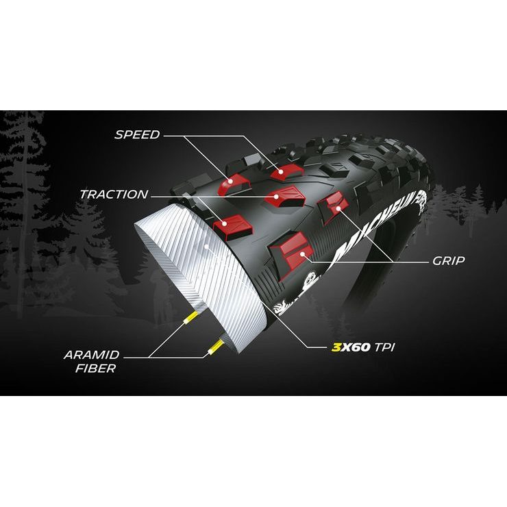 MICHELIN FORCE XC TS TLR KEVLAR 27,5X2.25 PERFORMANCE LINE 908624