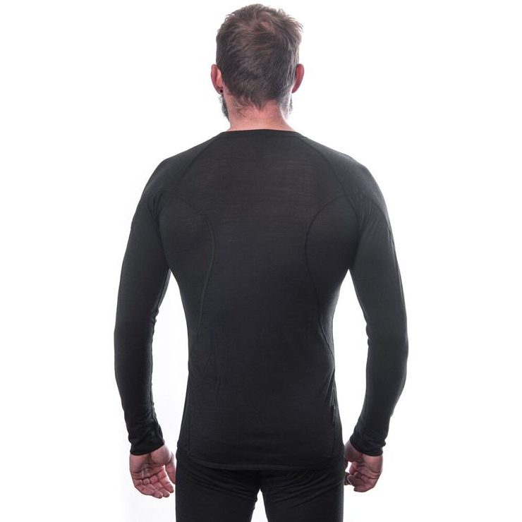 SENSOR MERINO AIR pánské triko dl.rukáv černá