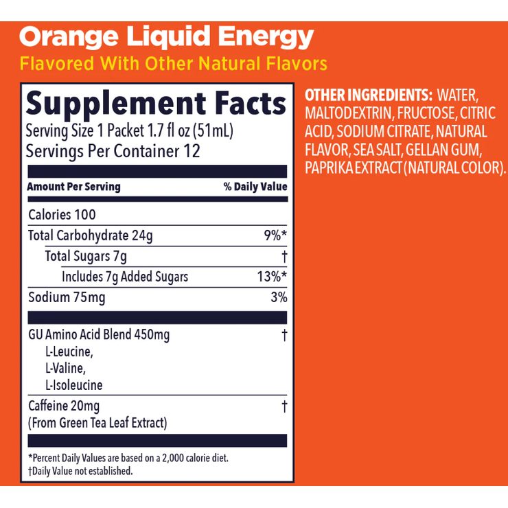 GU Liquid Energy Gel 60 g Orange