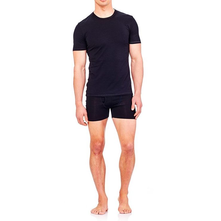 ICEBREAKER M Anatomica Boxers wFly BLACK