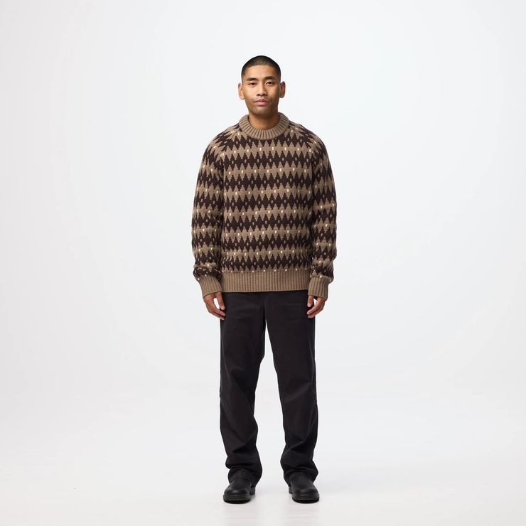 FJÄLLRÄVEN Övik Jacquard Knit M Light Beige-Dark Navy