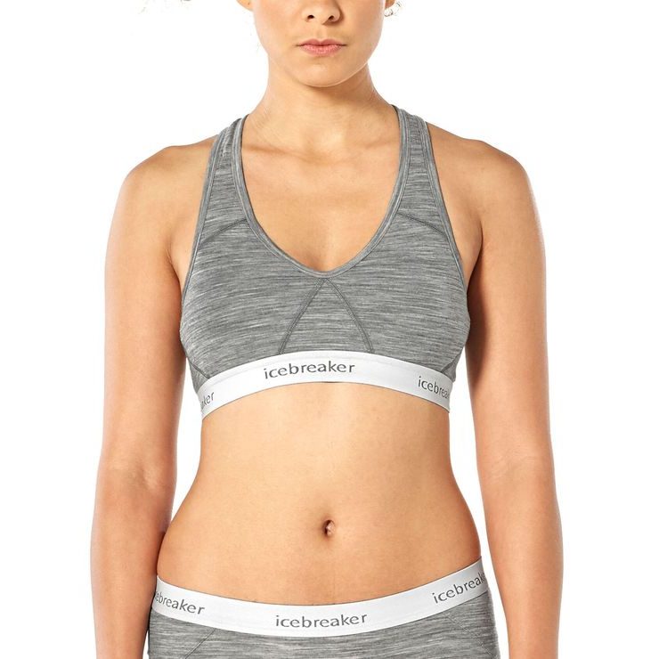 ICEBREAKER W Sprite Racerback Bra, METRO HTHR