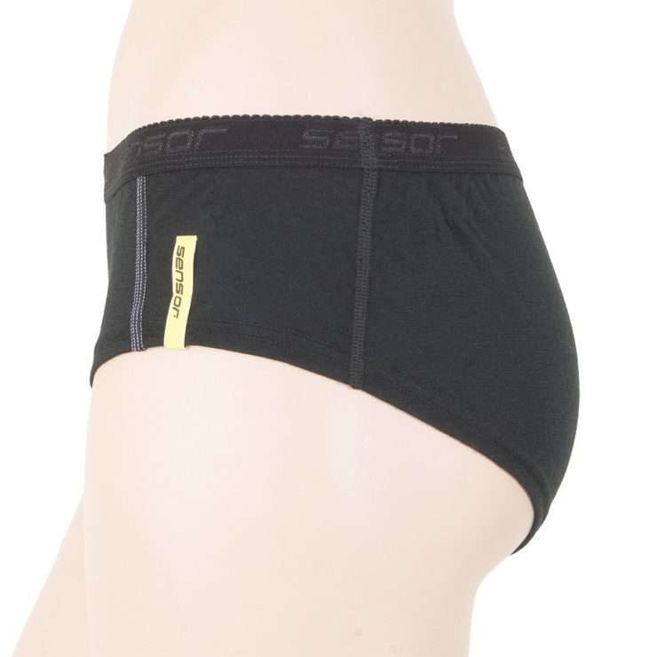 SENSOR MERINO ACTIVE dámské kalhotky, černá