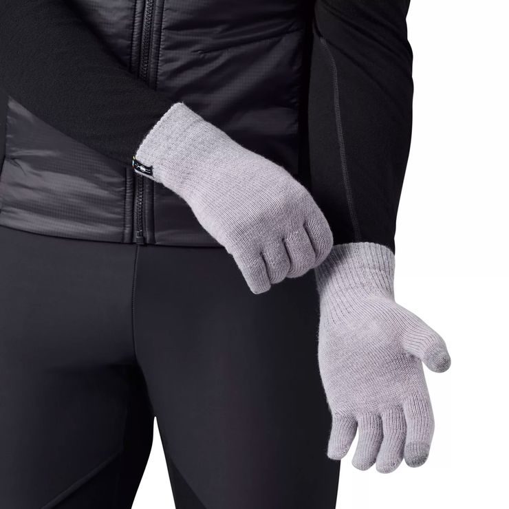 SMARTWOOL LINER GLOVE, light gray heather