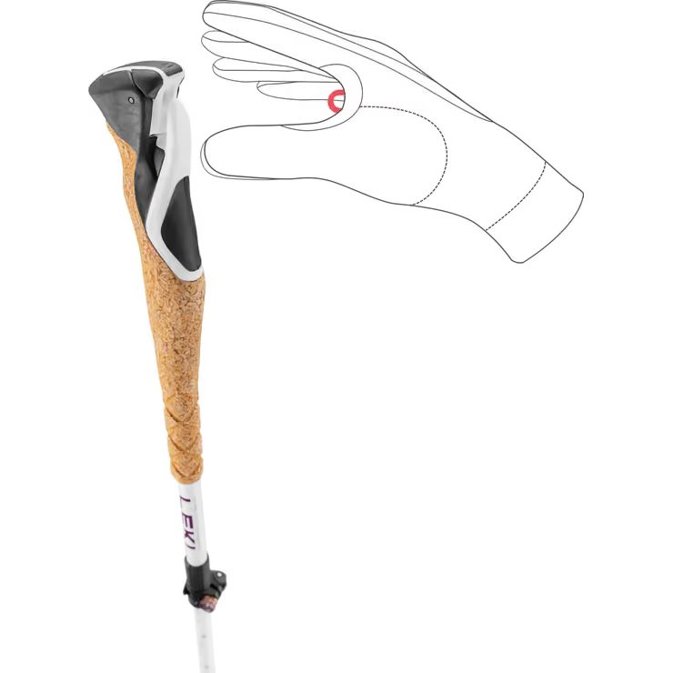 LEKI Cross Trail FX Superlite Compact 100 - 120 cm, white-ferra-black