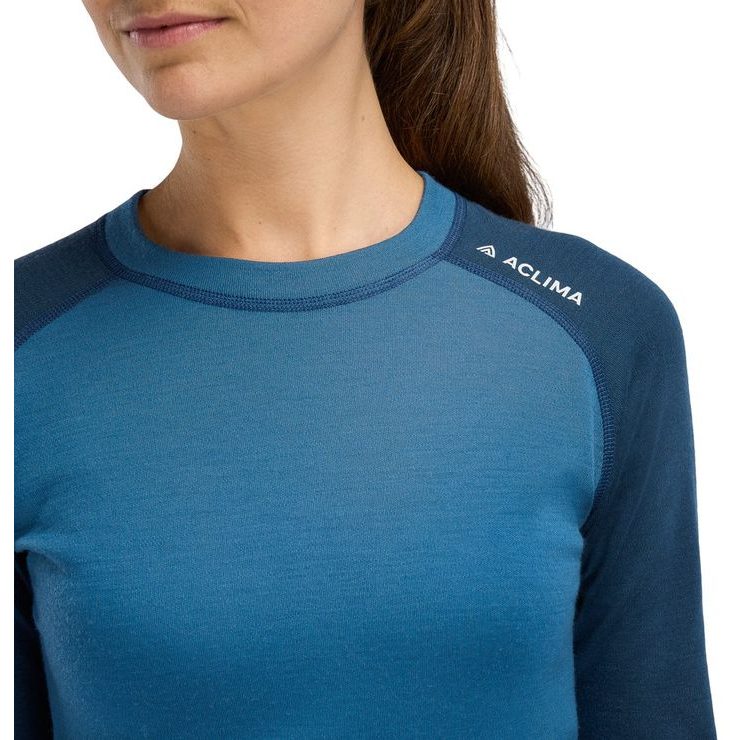 ACLIMA WarmWool Crewneck W's Blue Fusion/Midnight Navy