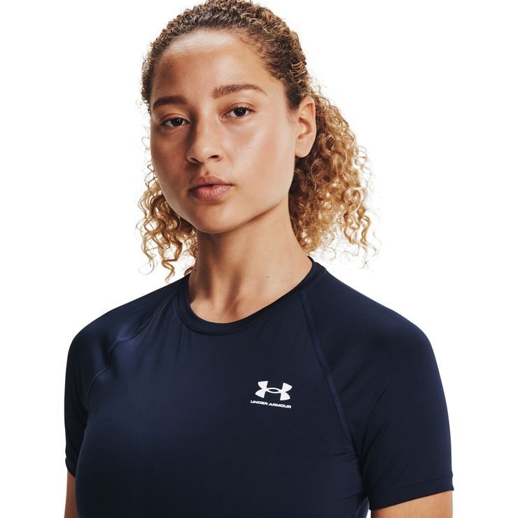 UNDER ARMOUR HG Authentics Comp SS, Midnight Navy / White