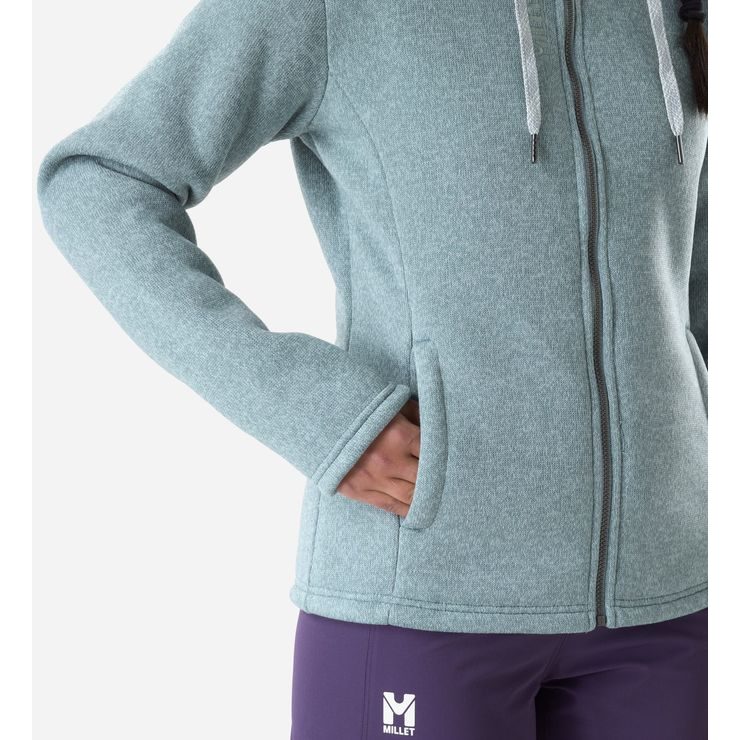 MILLET CHAMONIX KNITWARM HOODIE W F0064 AQUATIC