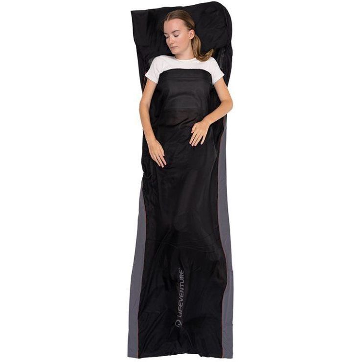 LIFEVENTURE Silk Sleeping Bag Liner Ultimate Mummy 220 × 56–85 cm