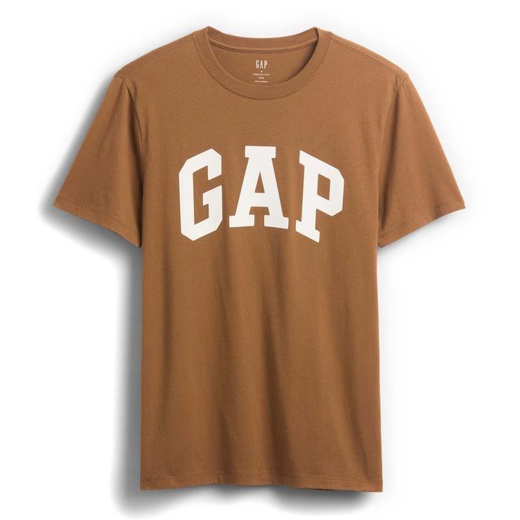 GAP 856659-42 Tričko s logem Everyday Soft Hnědá