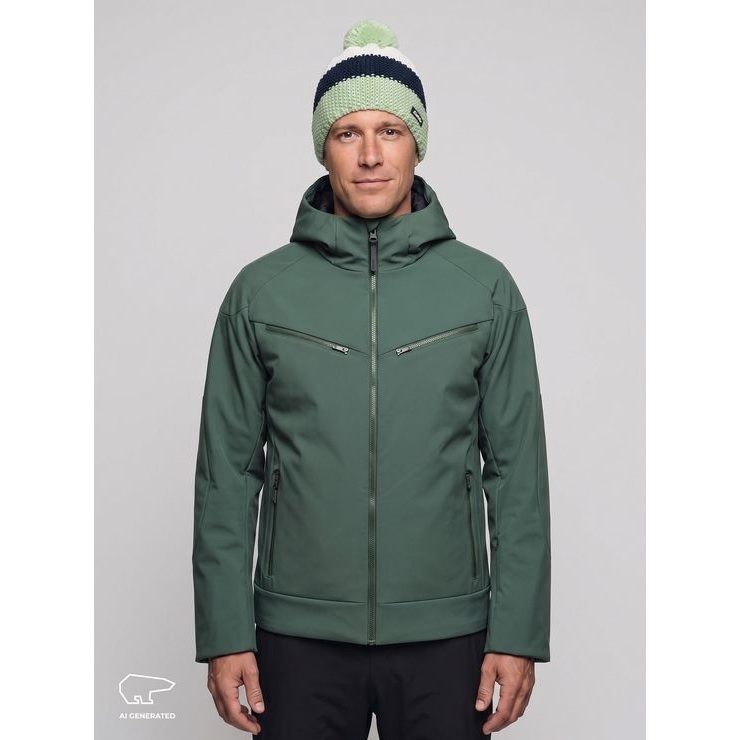 EISBÄR Star Pompon MÜ Khaki-Limette-Weiß
