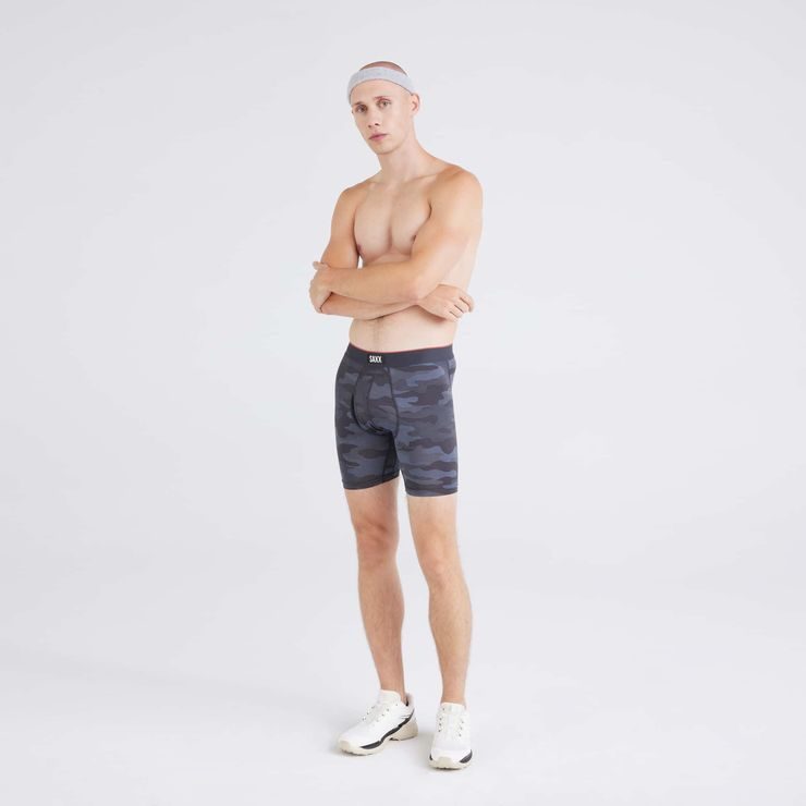 SAXX MULTI-SPORT MESH BOXER BRIEF FLY remote camo-faded black