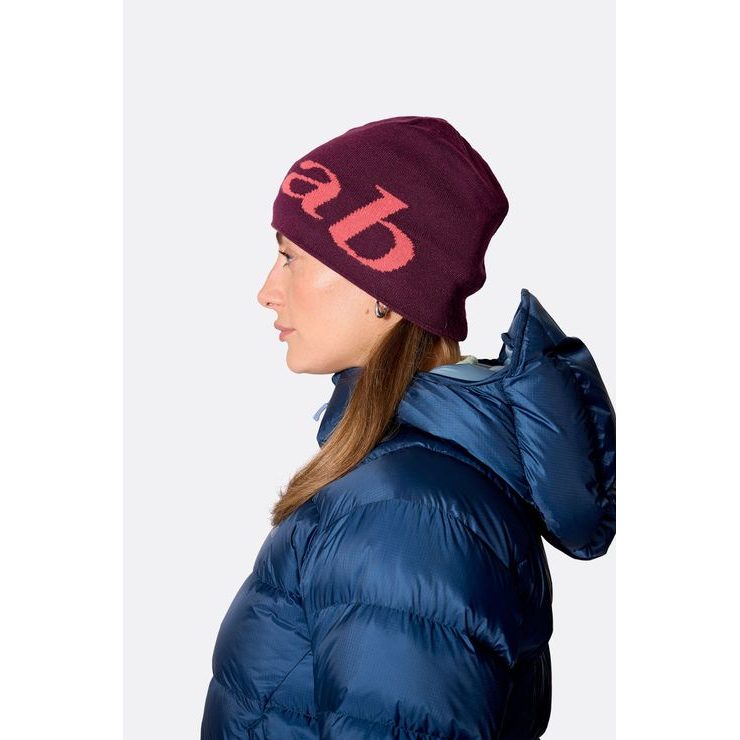 RAB Logo Beanie dark fig green/fig green