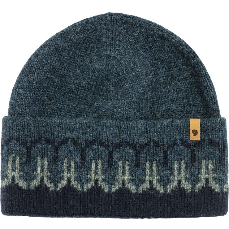 FJÄLLRÄVEN Övik Path Knit Beanie, Dark Navy-Navy