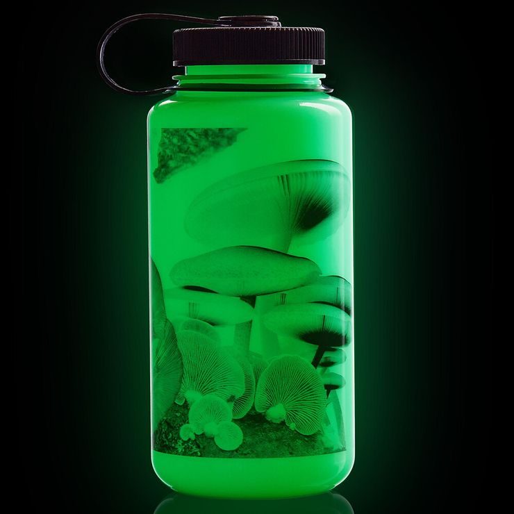 NALGENE WIDE MOUTH 1000 ML Glow w/Black Mushrooms