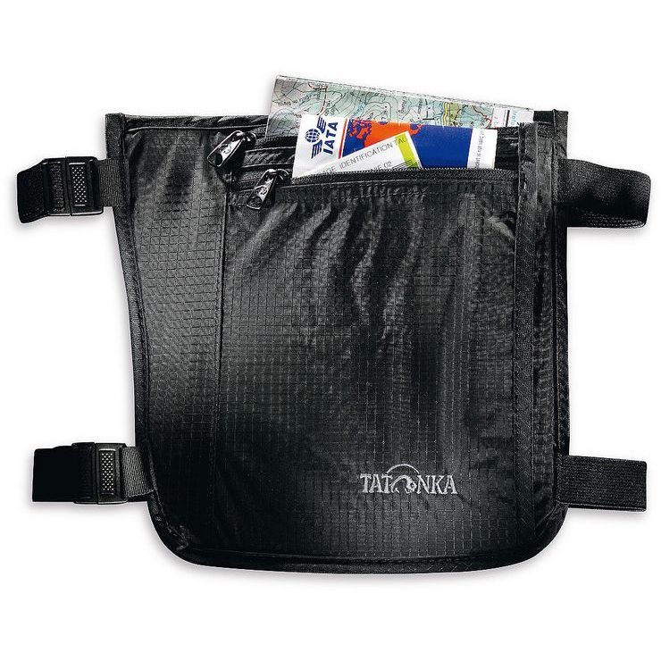 TATONKA Skin Secret Pocket, black - dokladovka se dvěma popruhy