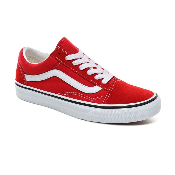 VANS OLD SKOOL SHOES, Racing Red/True White