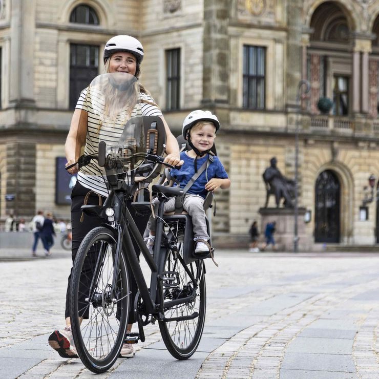 URBAN IKI Dětská sedačka na kolo s adaptérem přední Bincho Černá/Kurumi Hnědá