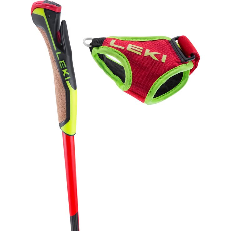 LEKI HRC marathon roller skis bright red-neonyellow-black