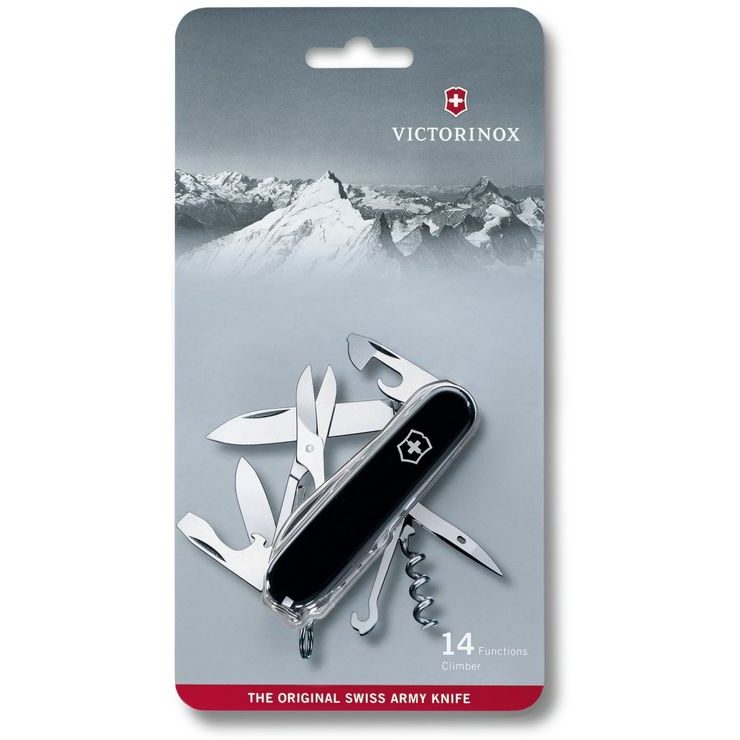 VICTORINOX CLIMBER, 91 mm, černý, blister