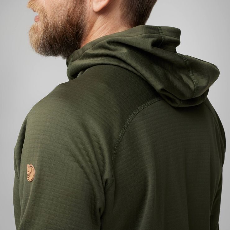 FJÄLLRÄVEN Abisko Grid Fleece Hoodie M Black