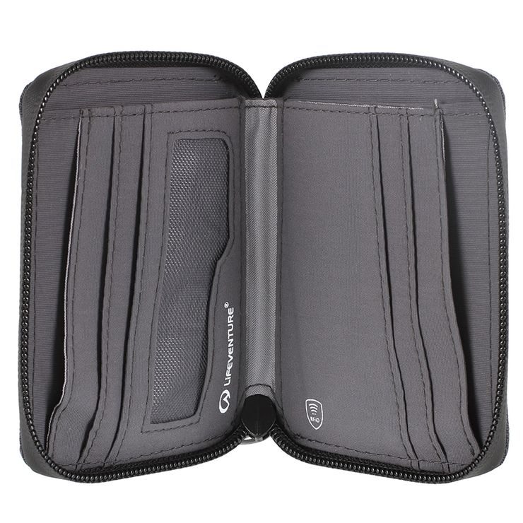 LIFEVENTURE RFiD Mini Travel Wallet grey