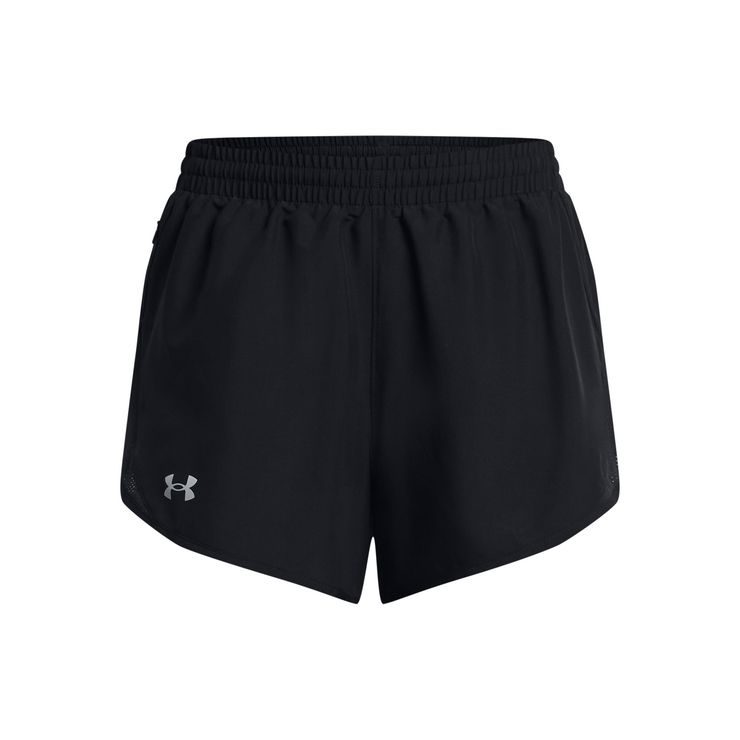 UNDER ARMOUR Fly By Short , Black / Black / Reflective