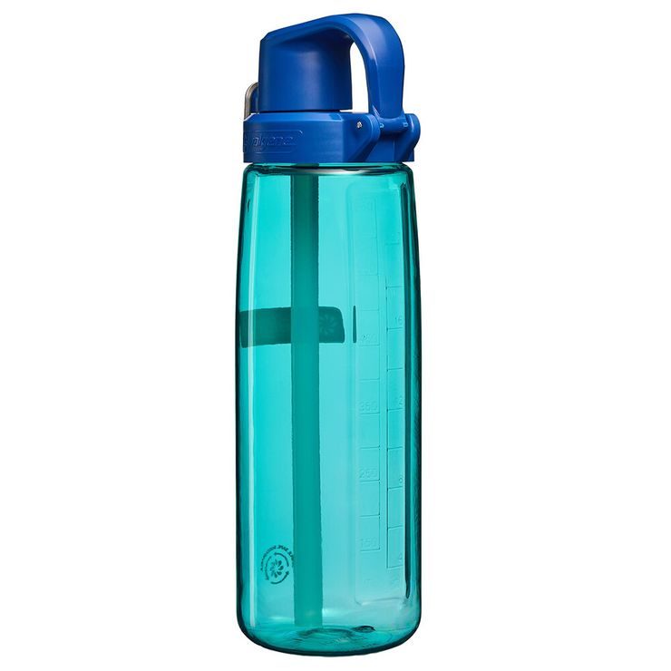NALGENE Straw bottle 700 ml, Blue Aqua w/Dark Blue Cap
