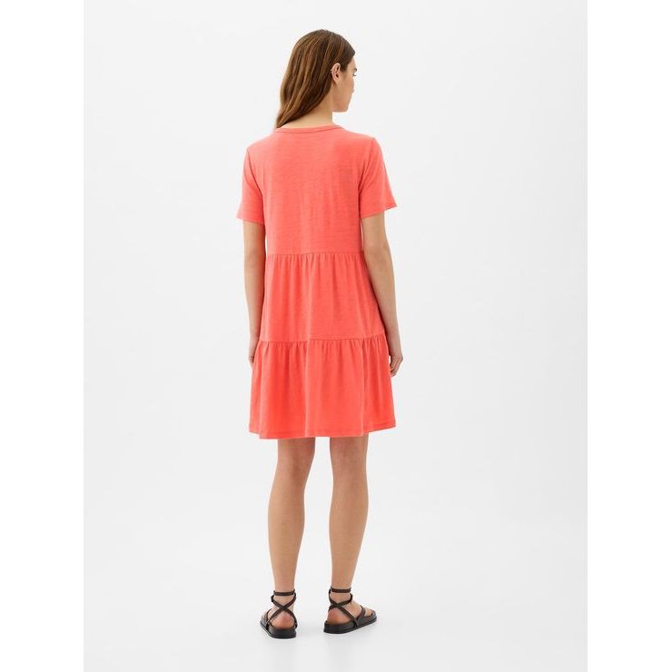 GAP 863186-00 Mini šaty s krátkým rukávem Červená